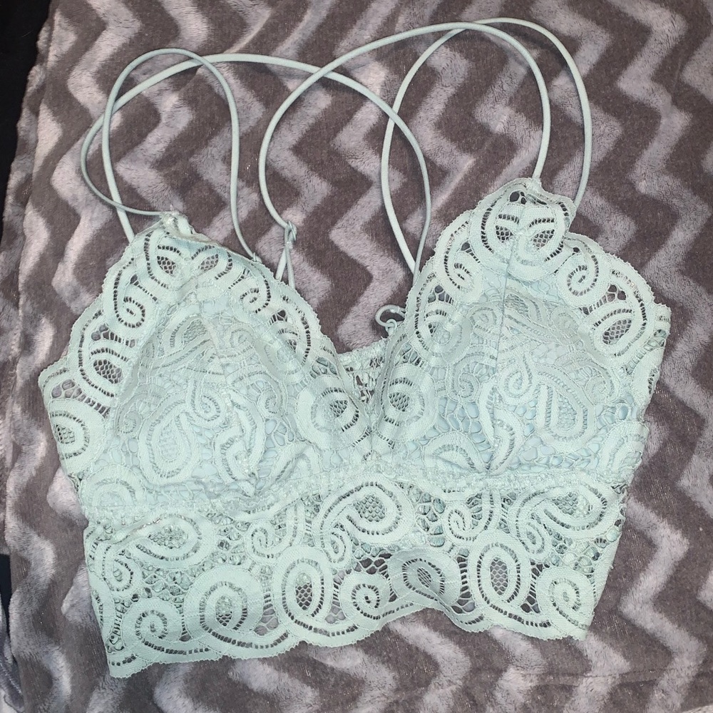 PINK Lace Crochet Bralette